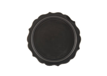 Lotus Dessert Plate-Dark Grey