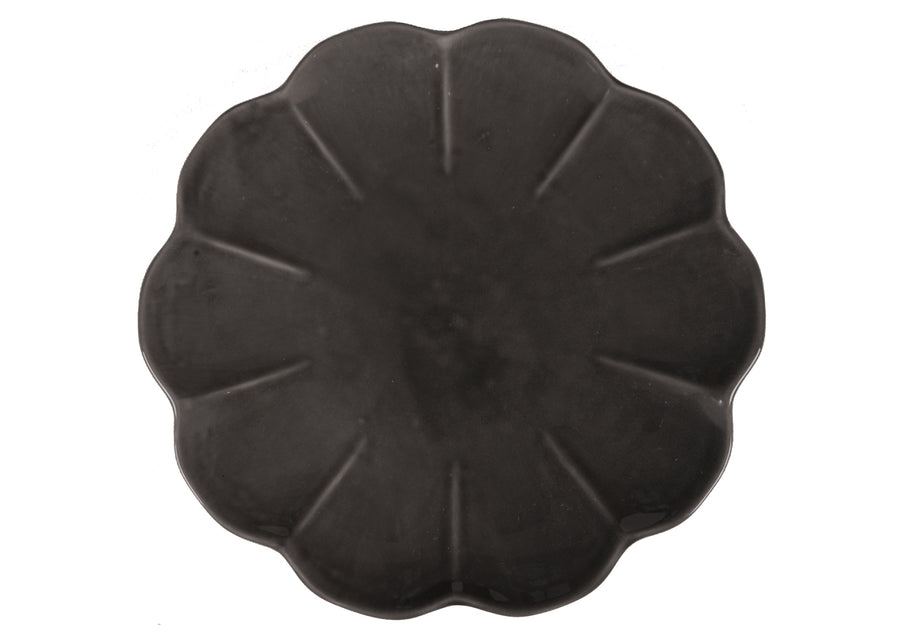 Lotus Dinner Plate-Dark Grey