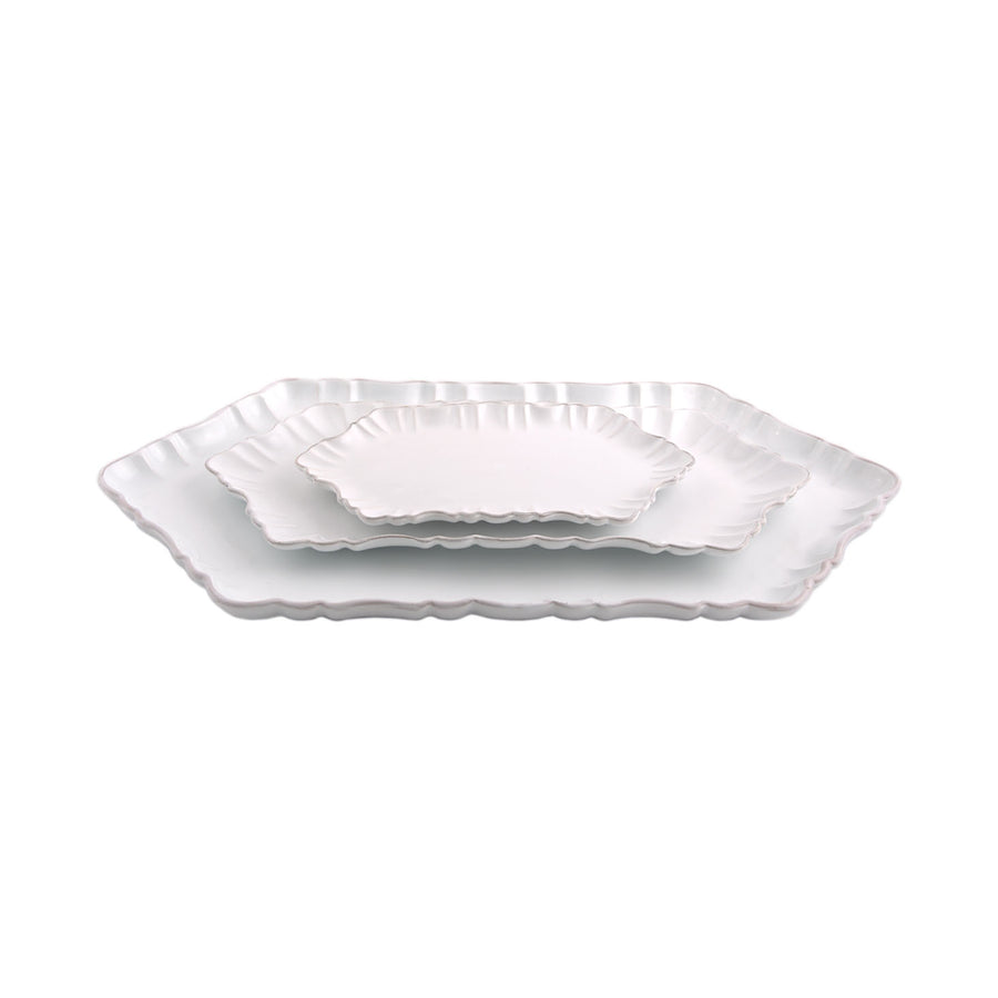 Cloud Appetizer Plate Large-White