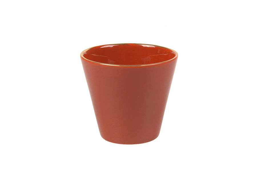 Turkish Coffee Cup Round Gold-Coral